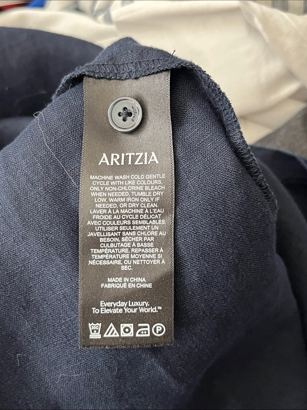 Aritzia Wilfred Eleta Linen Belted Button Front Tie Point Collar Midi Maxi Dress - Picture 10 of 11